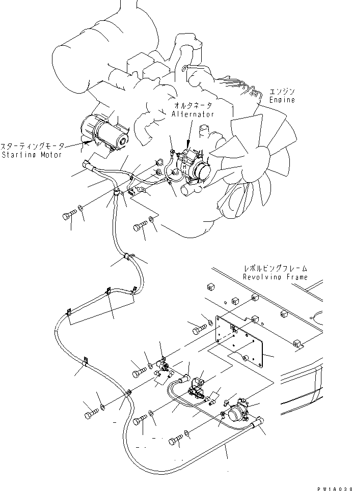Excavators Komatsu / PC228USLC-3S S/N 20001-29999 (For U.S.A.)(pc228u7c) / WIRING (STARTING HARNESS)(#20001-)(120020 : E0200-01A0)