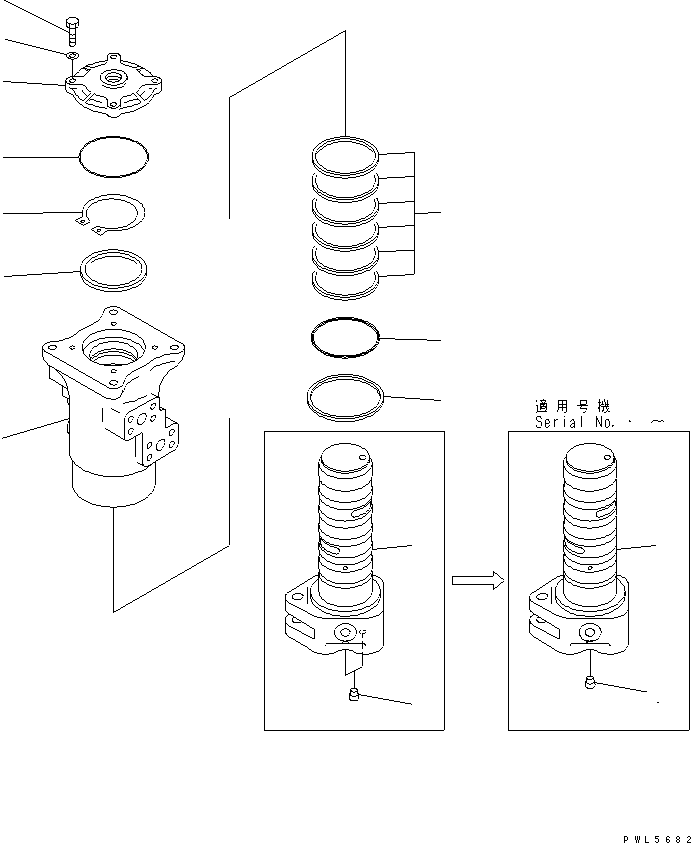 Excavators Komatsu / PC228USLC-3S S/N 20001-29999 (For U.S.A.)(pc228u7c) / SWIVEL JOINT(#20001-)(480230 : Y1627-01A0)