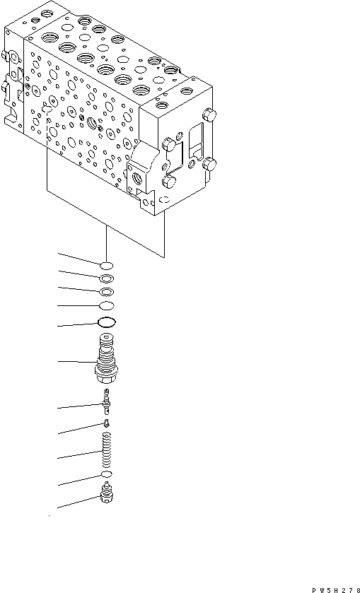 Excavators Komatsu / PC228USLC-3S S/N 20001-29999 (For U.S.A.)(pc228u7c) / MAIN VALVE (8/16)(#20001-)(480370 : Y1660-08A0)