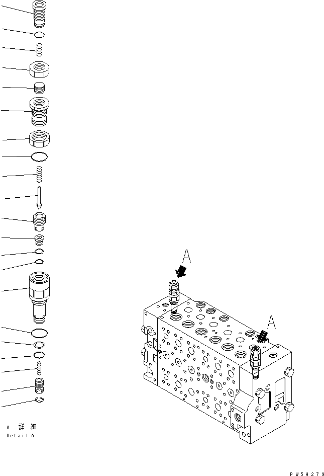 Excavators Komatsu / PC228USLC-3S S/N 20001-29999 (For U.S.A.)(pc228u7c) / MAIN VALVE (9/16)(#20001-)(480380 : Y1660-09A0)