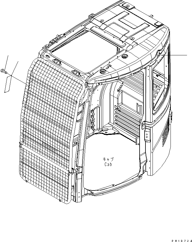 Excavators Komatsu / PC228US-3-AA S/N 20001-29999(pc228u7r) / CAUTION PLATE (FOR FRONT GUARD)(#20001-)(390050 : U0520-01A1)