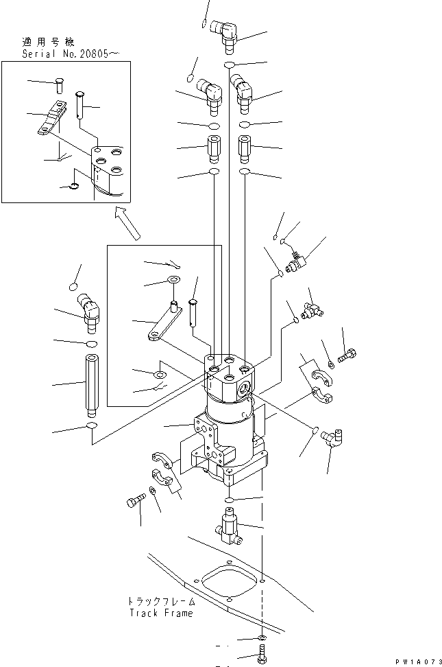Excavators Komatsu / PC228US-3-AP S/N 20001-29999(pc228u9r) / SWIVEL JOINT (CONNECTING PARTS) (TRAVEL SPEED 3RD)(#20001-)(270040 : N1310-01A0)