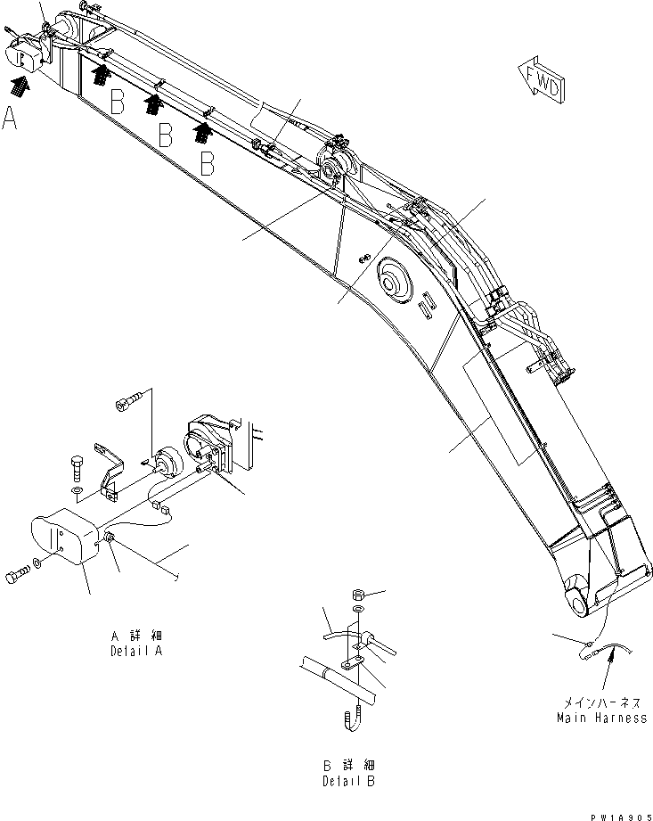 Excavators Komatsu / PC228US-3-AP S/N 20001-29999(pc228u9r) / ARM CRANE (BOOM) (ARM POTENTIO) (BLUE)(#20154-)(480130 : X1000-08A0)