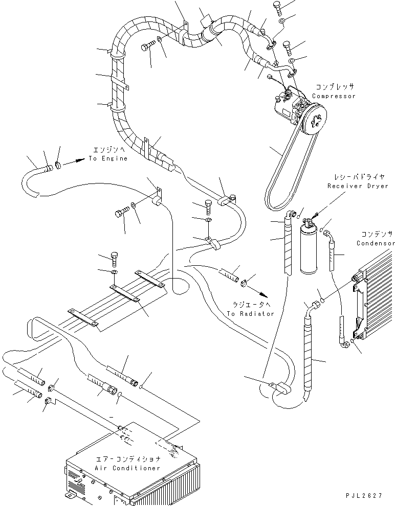 Excavators Komatsu / PC228US-2 S/N 15001-UP (For U.S.A.)(pc228uac) / AIR CONDITIONER (HOSE)(210290 : K0700-02A0)