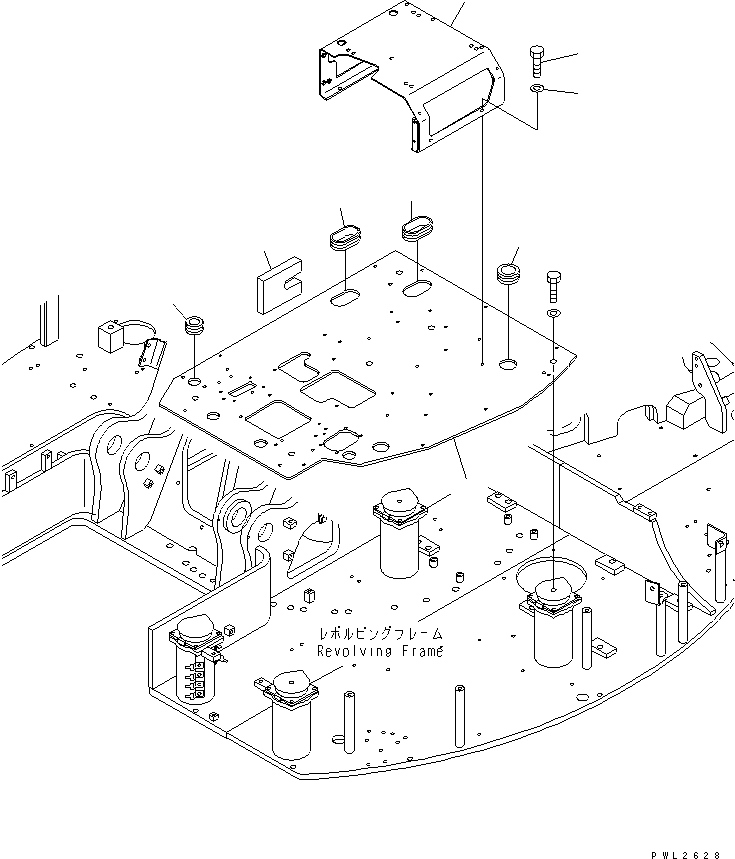 Excavators Komatsu / PC228US-2 S/N 15001-UP (For U.S.A.)(pc228uac) / FLOOR FRAME (FLOOR FRAME)(210300 : K1110-01A0)
