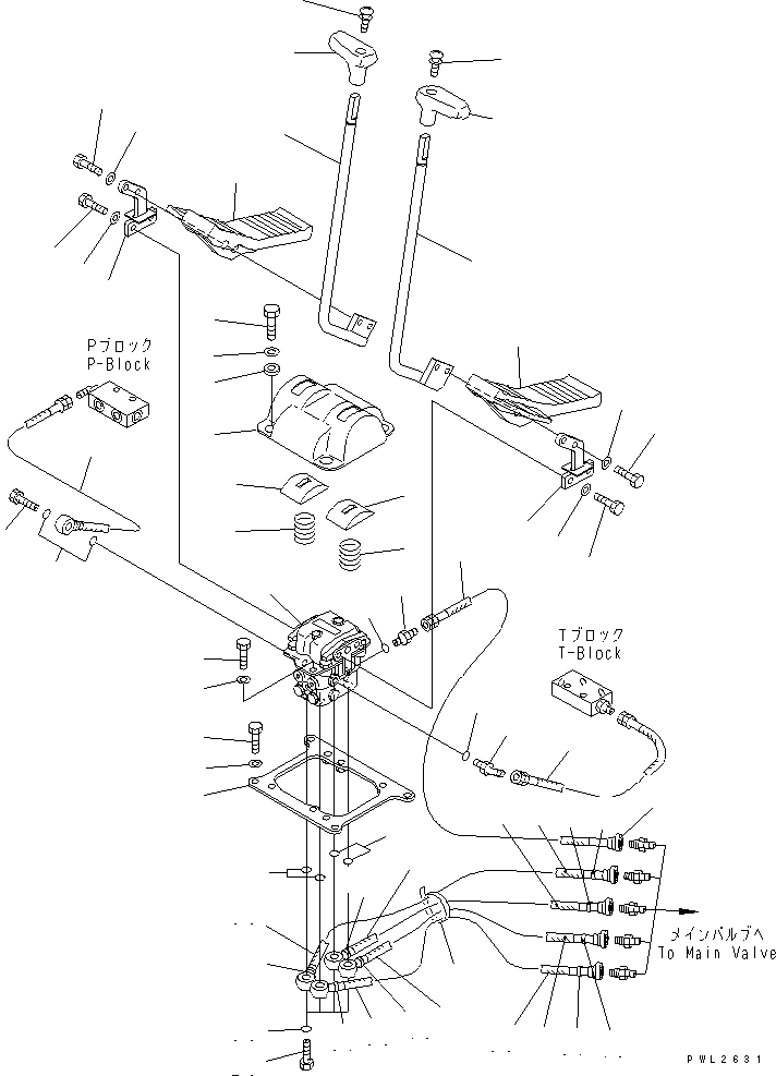 Excavators Komatsu / PC228US-2 S/N 15001-UP (For U.S.A.)(pc228uac) / FLOOR FRAME (TRAVEL CONTROL)(210330 : K1110-04A0)