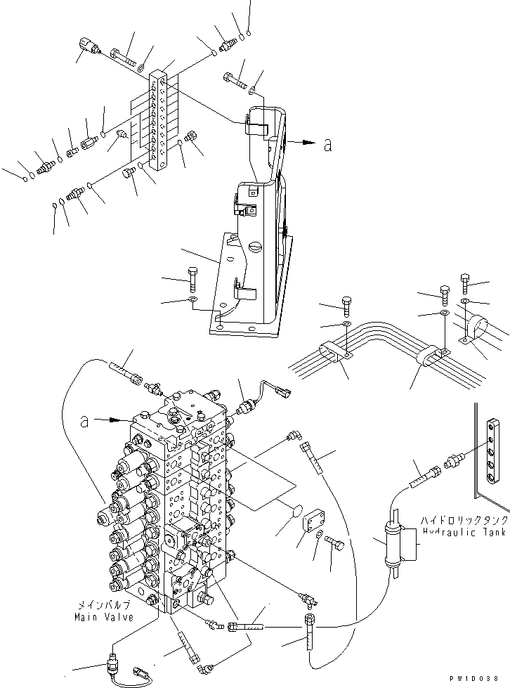 Excavators Komatsu / PC228US-3-YA S/N 20001-29999(pc228uar) / MAIN VALVE (HOSE) (BLADE SPEC.)(#20001-)(150160 : H0120-02B6)