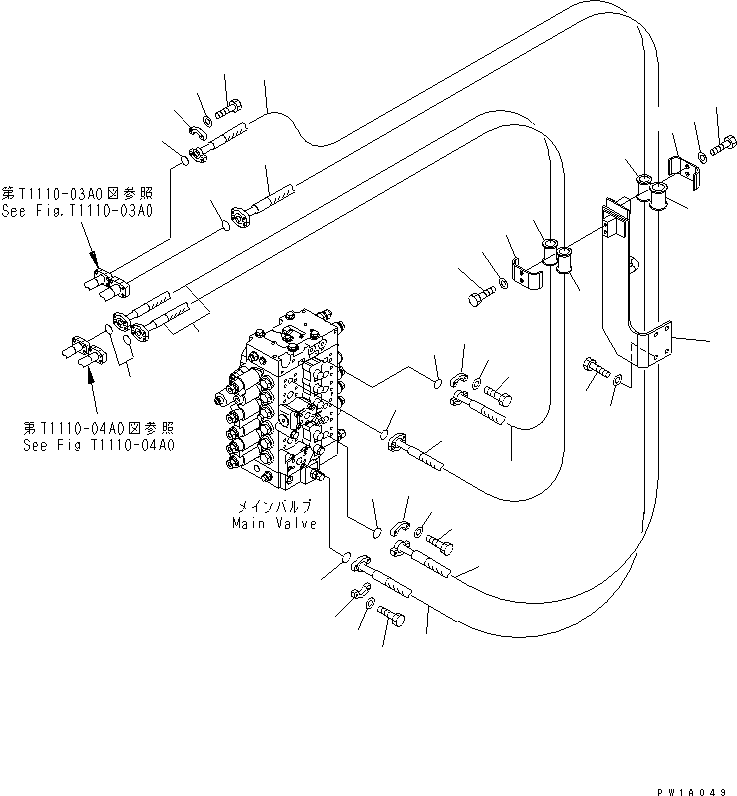 Excavators Komatsu / PC228US-3-YA S/N 20001-29999(pc228uar) / ARM AND BUCKET LINE(#20001-)(150280 : H1220-01A0)