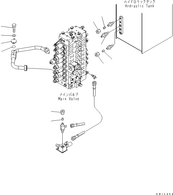 Excavators Komatsu / PC228US-3-YA S/N 20001-29999(pc228uar) / ATTACHMENT LINE (PLUG) (WITH ROTATION ARM)(#20001-)(150470 : H1270-04B3)