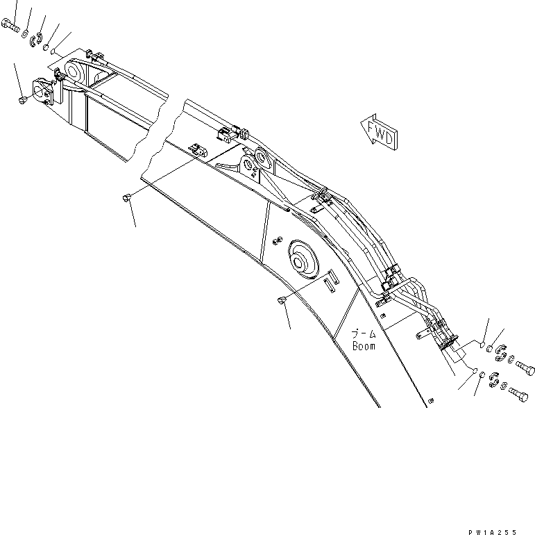 Excavators Komatsu / PC228US-3-YA S/N 20001-29999(pc228uar) / BOOM (5.7M) (BLIND PARTS AND PLUG)(#20001-)(360210 : T1110-11A7)