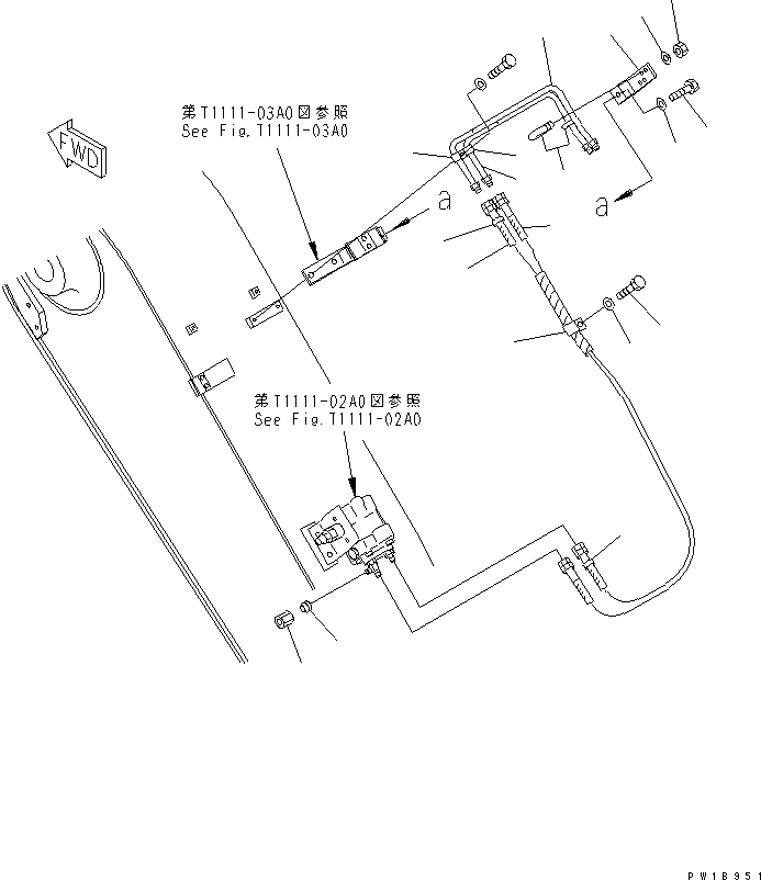 Excavators Komatsu / PC228US-3-YA S/N 20001-29999(pc228uar) / 2-PIECE BOOM (ROTATION ARM LSS LINE) (FIRST BOOM) (YELLOW)(#20001-)(360310 : T1111-05A0)