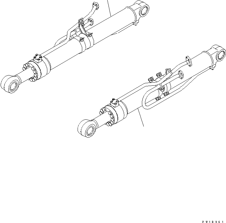 Excavators Komatsu / PC228US-3-YA S/N 20001-29999(pc228uar) / BOOM CYLINDER (FOR 2-PIECE BOOM) (YELLOW)(#20001-)(360400 : T1120-01B0)
