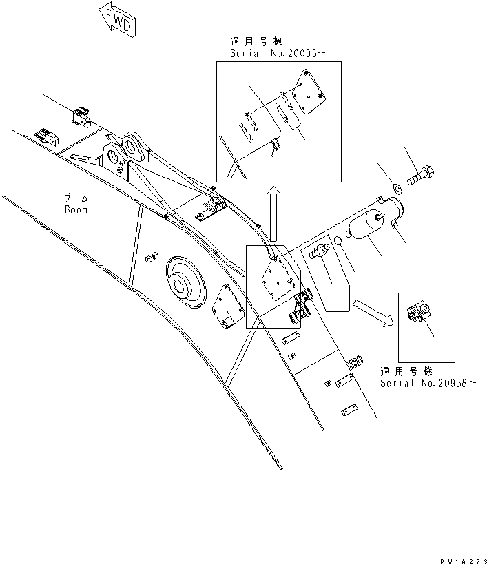 Excavators Komatsu / PC228US-3-YA S/N 20001-29999(pc228uar) / BREAKER ADAPTER (FOR ATL AND FURUKAWA)(#20001-21348)(360820 : T1920-01A3)