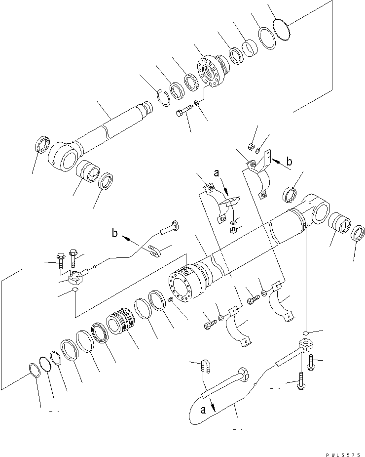 Excavators Komatsu / PC228US-3-YA S/N 20001-29999(pc228uar) / 1ST BOOM CYLINDER (FOR 2-PIECE BOOM) (YELLOW)(#20001-)(480220 : Y1620-01B0)