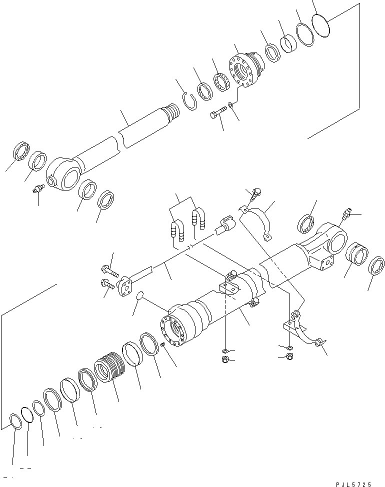 Excavators Komatsu / PC228US-3-YA S/N 20001-29999(pc228uar) / BUCKET CYLINDER (YELLOW)(#21222-)(480280 : Y1620-41A1A)