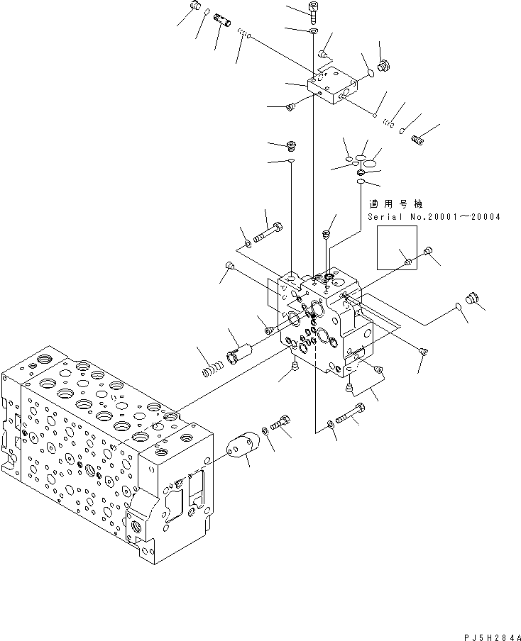 Excavators Komatsu / PC228US-3-YA S/N 20001-29999(pc228uar) / MAIN VALVE (14/16)(#20001-)(480520 : Y1660-14A0)
