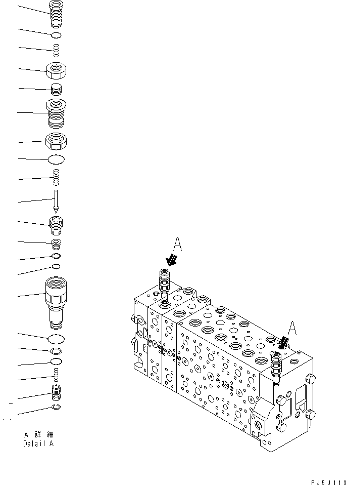 Excavators Komatsu / PC228US-3-YA S/N 20001-29999(pc228uar) / MAIN VALVE (2-ACTUATOR) (9/21) (BLADE SPEC.)(#20001-)(481010 : Y1664-69A0)