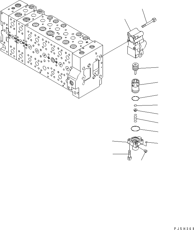 Excavators Komatsu / PC228US-3-YA S/N 20001-29999(pc228uar) / MAIN VALVE (2-ACTUATOR) (15/21) (BLADE SPEC.)(#20001-)(481070 : Y1664-75A0)