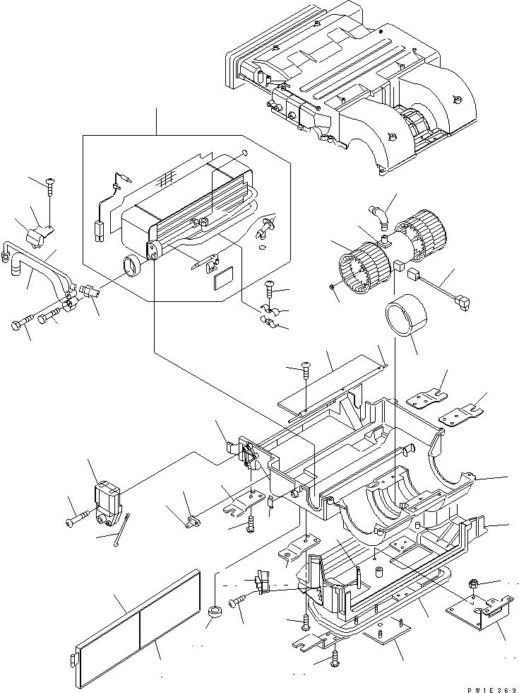Excavators Komatsu / PC228US-3-YA S/N 20001-29999(pc228uar) / AIR CONDITIONER UNIT (2/2)(#20001-)(481350 : Y1979-02A0)