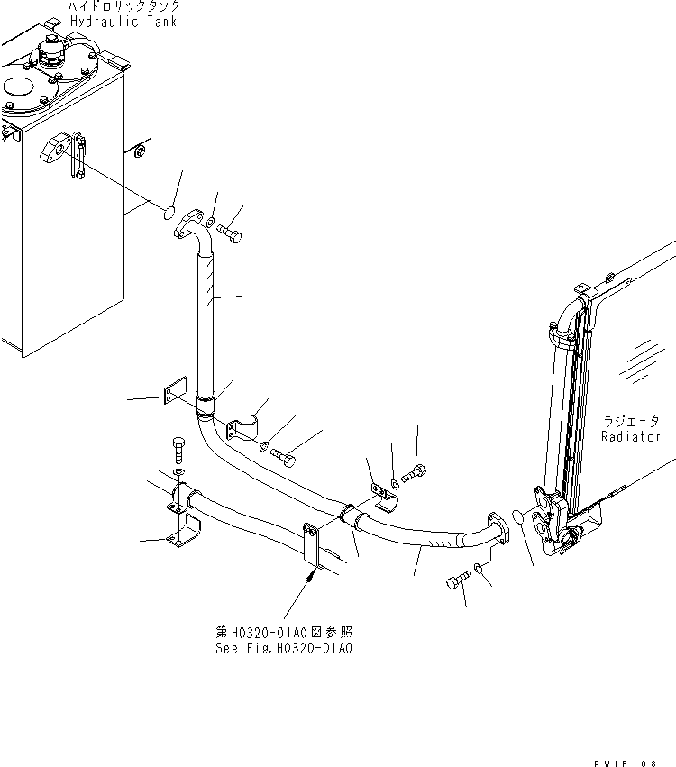 Excavators Komatsu / PC228US-3-YP S/N 20001-29999(pc228ucr) / RETURN LINE(#21222-)(150170 : H0330-01A0A)