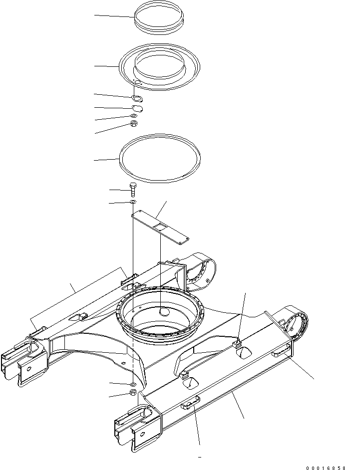 Excavators Komatsu / PC228US-3-YP S/N 20001-29999(pc228ucr) / TRACK FRAME(#21222-)(330210 : R1100-01A0A)