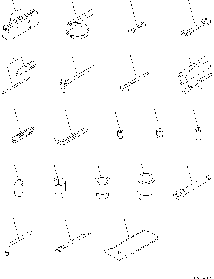 Excavators Komatsu / PC228US-3-YP S/N 20001-29999(pc228ucr) / TOOL KIT(#20001-)(420010 : V0300-01A0)