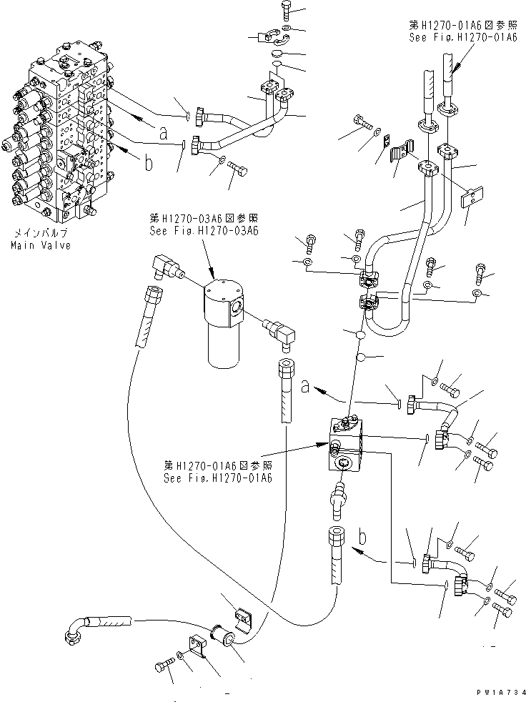Komatsu parts book diagram for PC228USLC-3-AB S/N 20001-29999: ATTACHMENT LINE (HOSE CLAMP) (2 ACTUATOR) (DEMOLITION SPEC.)(#20001-)