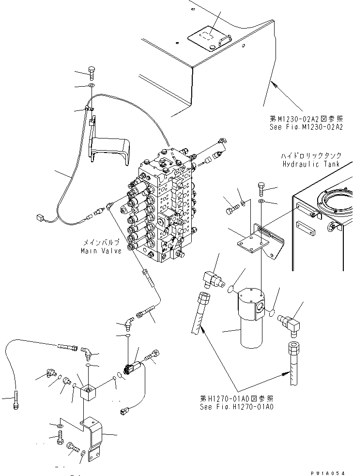 Komatsu parts book diagram for PC228USLC-3-AB S/N 20001-29999: ATTACHMENT LINE (FILTER)(#20001-)