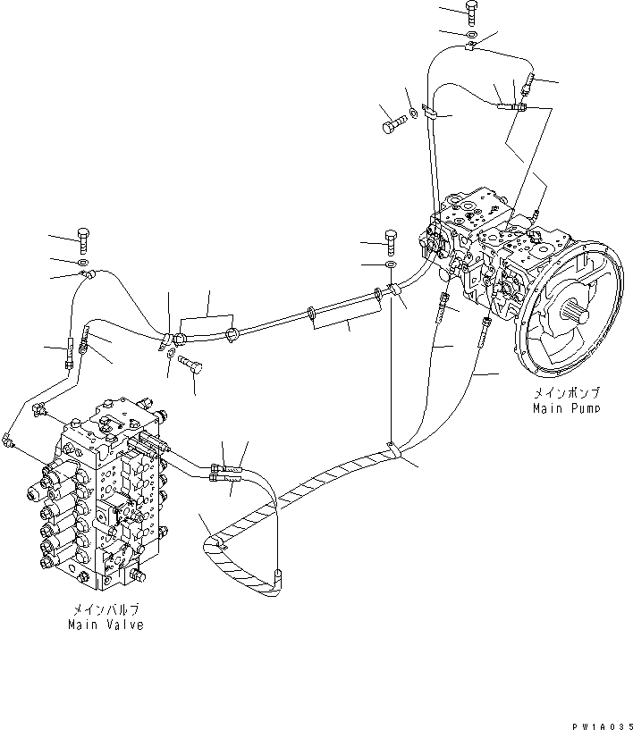 Komatsu parts book diagram for PC228USLC-3-AB S/N 20001-29999: LS LINES(#20001-)