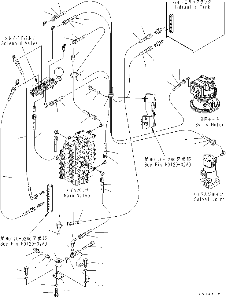 Komatsu parts book diagram for PC228USLC-3-AB S/N 20001-29999: SOLENOID VALVE (EPC) (1 ACTUATOR)(#20001-)
