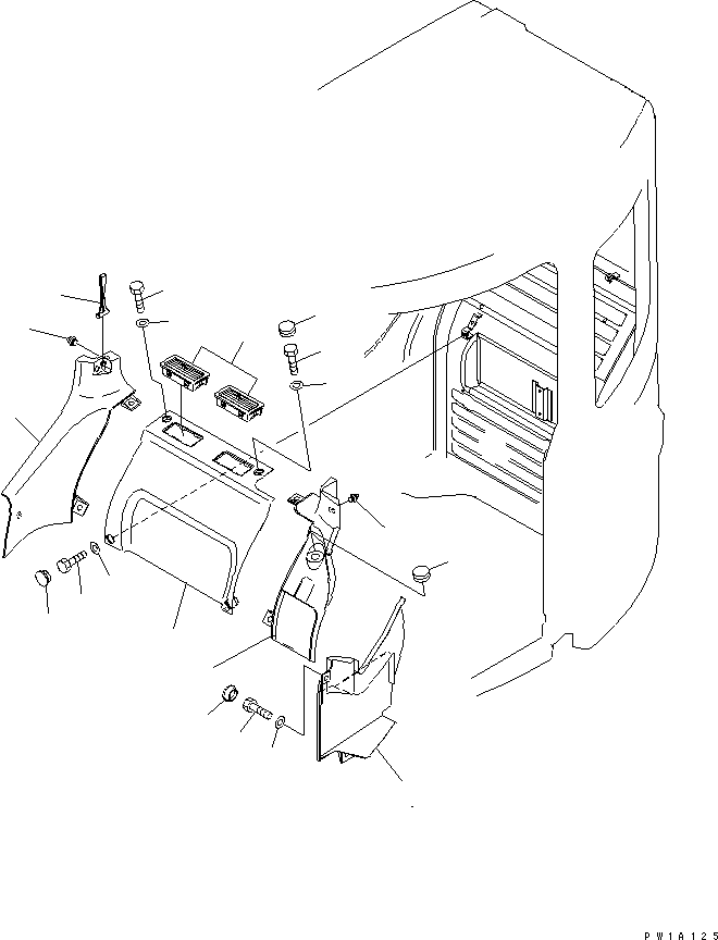 Komatsu parts book diagram for PC228USLC-3-AB S/N 20001-29999: OPERATOR'S CAB (COVER)(#20001-)