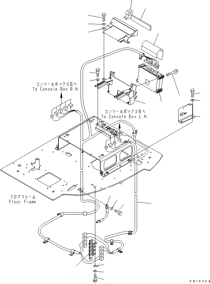 Komatsu parts book diagram for PC228USLC-3-AB S/N 20001-29999: FLOOR FRAME (ELECTRICAL)(#20001-)
