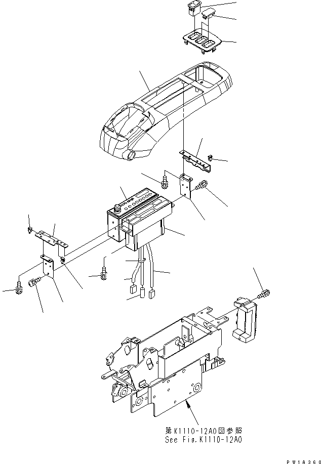 Komatsu parts book diagram for PC228USLC-3-AB S/N 20001-29999: FLOOR FRAME (CONSOLE) (UPPER) (L.H.) (BEACON)(#20001-)