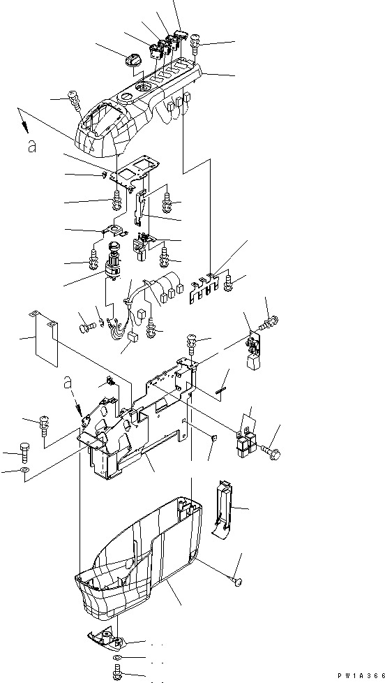 Komatsu parts book diagram for PC228USLC-3-AB S/N 20001-29999: FLOOR FRAME (CONSOLE) (R.H.)(#20001-)