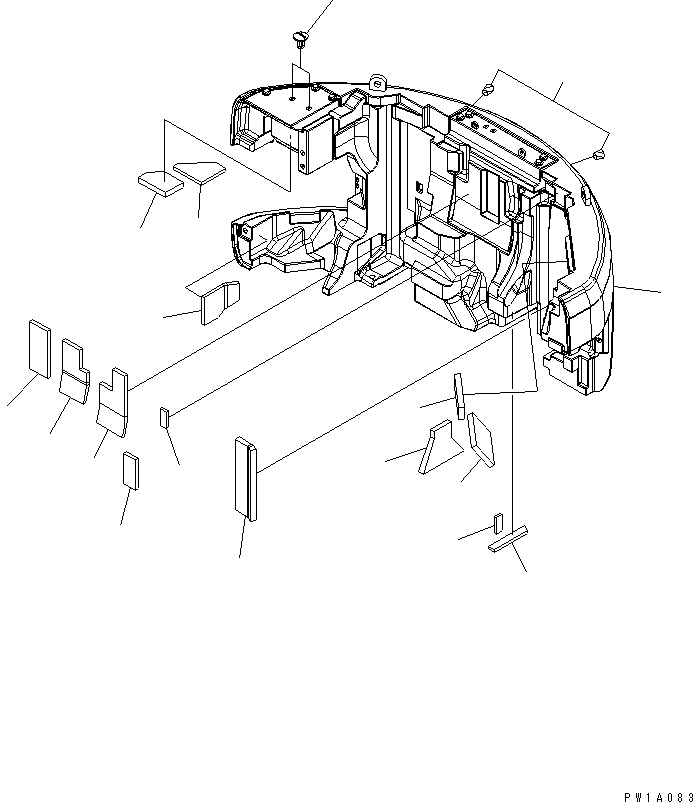 Komatsu parts book diagram for PC228USLC-3-AB S/N 20001-29999: COUNTER WEIGHT (6335KG) (BLUE)(#20001-21274)