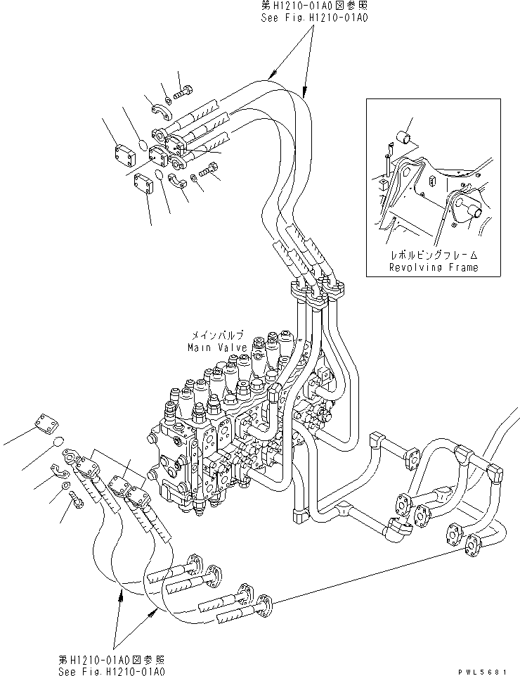 Komatsu parts book diagram for PC228USLC-3-AB S/N 20001-29999: WORK EQUIPMENT LESS(#20001-)