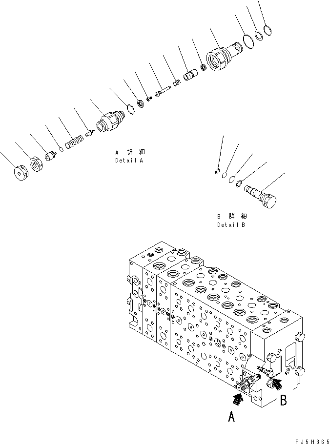 Komatsu parts book diagram for PC228USLC-3-AB S/N 20001-29999: MAIN VALVE (2-ACTUATOR) (11/21) (DEMOLITION SPEC. ? EU. SPEC.)(#20001-)