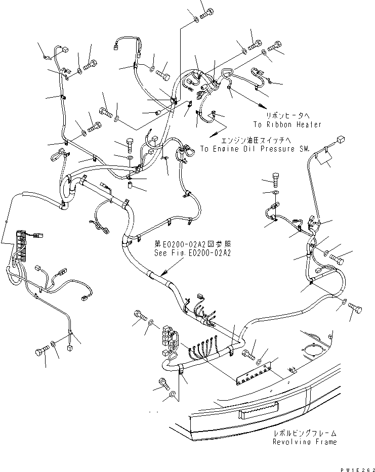 Excavators Komatsu / PC228US-3T-YT S/N 20001-29999(pc228ulr) / WIRING (MAIN HARNESS) (CLIP)(#20001-)(120040 : E0200-03A2)
