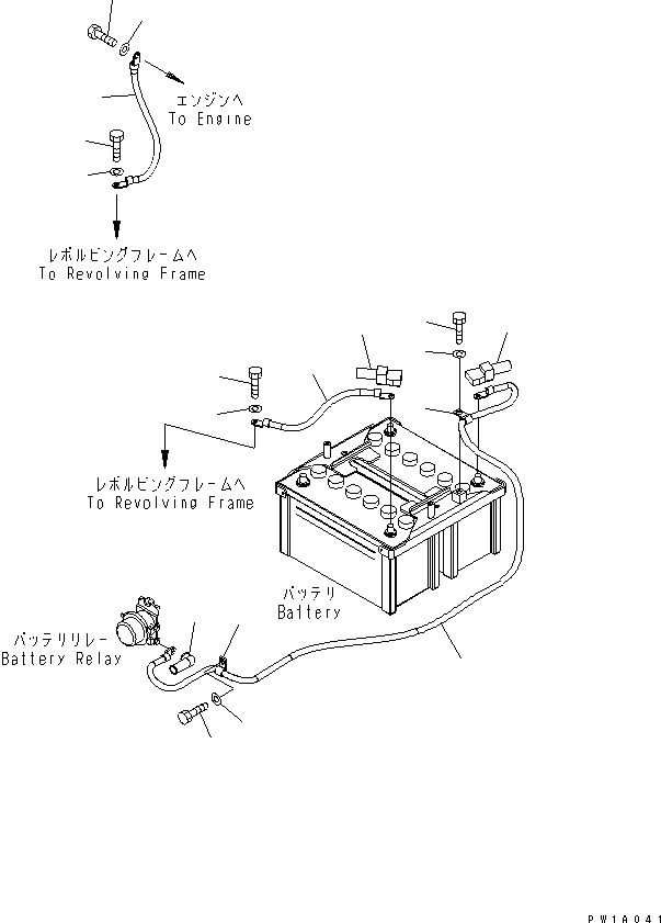 Excavators Komatsu / PC228US-3T-YT S/N 20001-29999(pc228ulr) / WIRING (BATTERY CASE)(#20001-)(120050 : E0200-04A2)