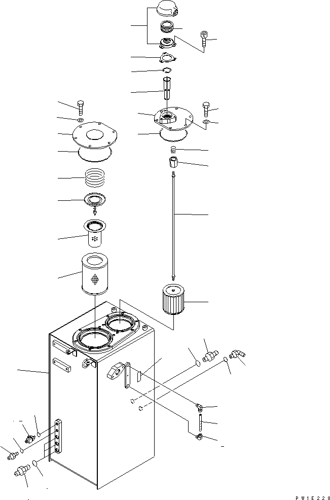 Excavators Komatsu / PC228US-3T-YT S/N 20001-29999(pc228ulr) / HYDRAULIC TANK (TANK) (YELLOW)(#20001-)(150010 : H0110-01A8)
