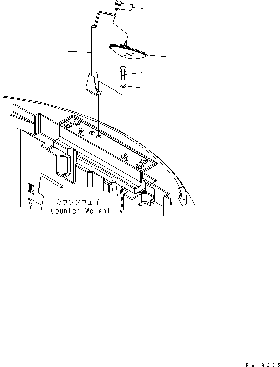 Excavators Komatsu / PC228US-3T-YT S/N 20001-29999(pc228ulr) / REAR VIEW MIRROR (YELLOW)(#20001-)(240190 : M1430-01A1)