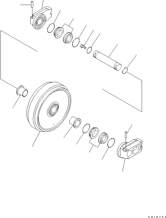 Excavators Komatsu / PC228US-3T-YT S/N 20001-29999(pc228ulr) / FRONT IDLER(#21222-)(330020 : R0110-01A0A)