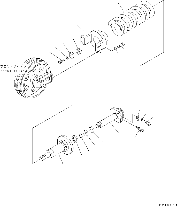 Excavators Komatsu / PC228US-3T-YT S/N 20001-29999(pc228ulr) / IDLER CUSHION(#21222-21588)(330030 : R0110-02A0)