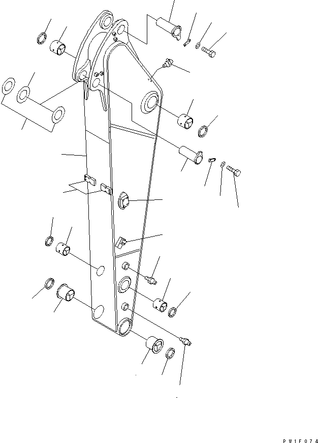 Excavators Komatsu / PC228US-3T-YT S/N 20001-29999(pc228ulr) / ARM (2.1M) (1 ACTUATOR) (TUNNEL SPEC.) (YELLOW)(#20001-)(360570 : T1200-01C1)