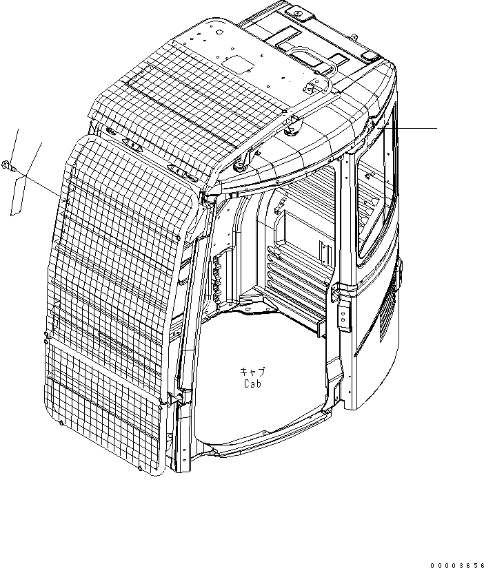 Excavators Komatsu / PC228US-3T-YT S/N 20001-29999(pc228ulr) / CAUTION PLATE (FOR HEAD AND FRONT GUARD) (TUNNEL SPEC.)(#20001-)(390080 : U0520-01A5)