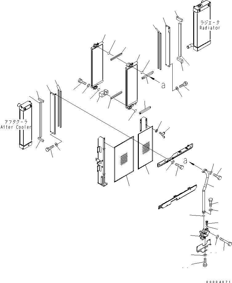 Komatsu parts book diagram for PC228US-3N-YA S/N 30001-UP: COOLING (OIL COOLER)