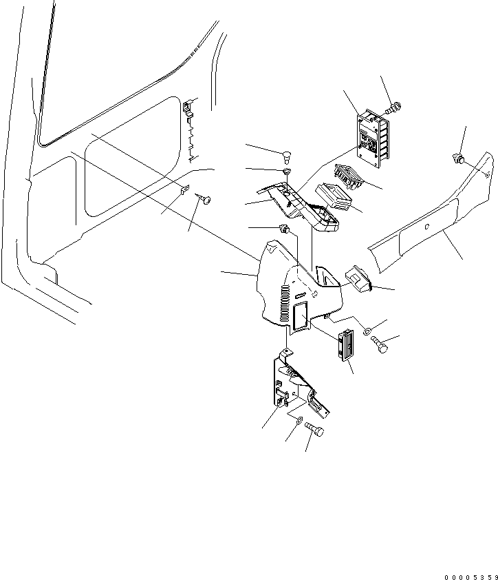 Komatsu parts book diagram for PC228US-3N-YA S/N 30001-UP: OPERATOR'S CAB (MONITOR SYSTEM) (WITH AUTO AIR CONDITIONER)