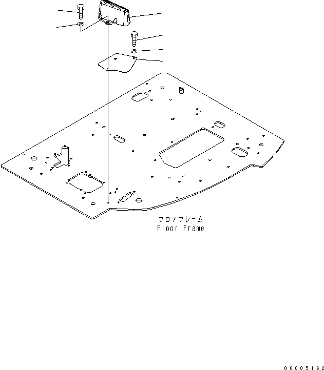Komatsu parts book diagram for PC228US-3N-YA S/N 30001-UP: FLOOR FRAME (FOOT REST) (L.H.)