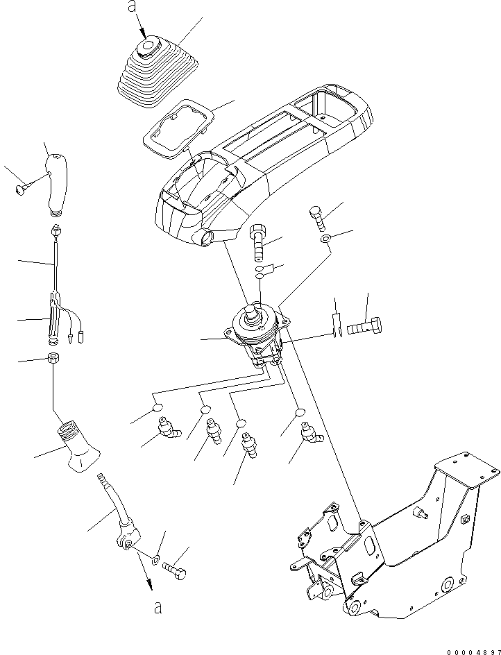 Komatsu parts book diagram for PC228US-3N-YA S/N 30001-UP: FLOOR FRAME (LEVER AND VALVE) (L.H.)