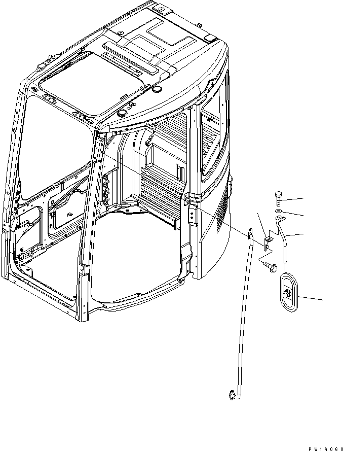 Komatsu parts book diagram for PC228US-3N-YA S/N 30001-UP: REAR VIEW MIRROR ? L.H.(#20001-)